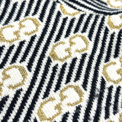 Gucci Dress Lame GG Pattern Wool White — view 7