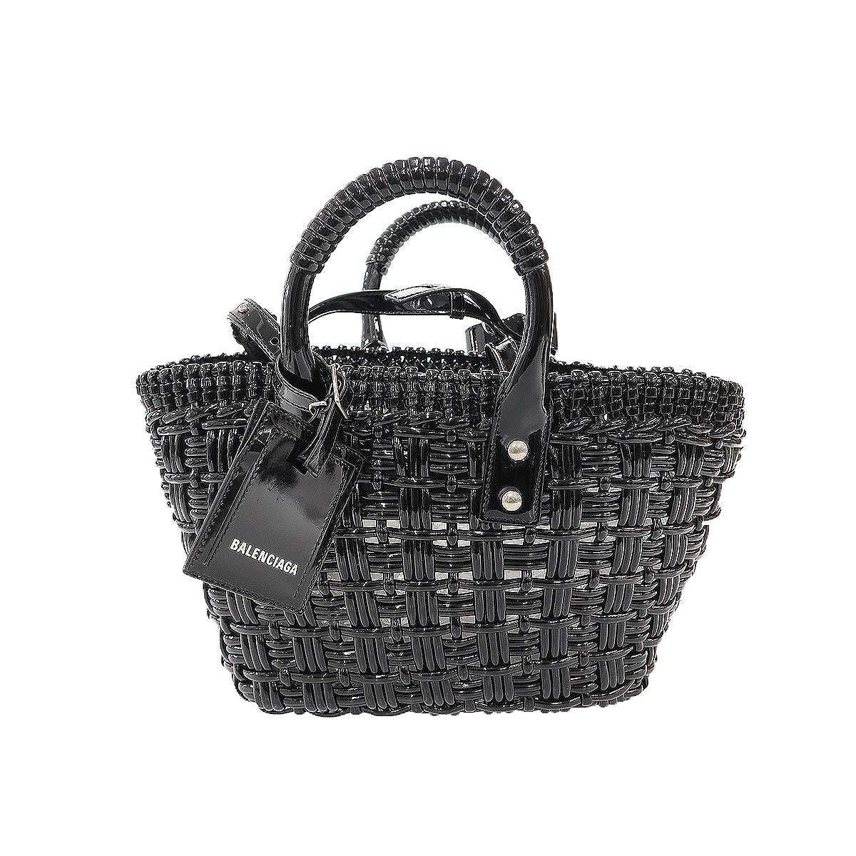 Balenciaga Bistro Basket Shoulder Bag Black