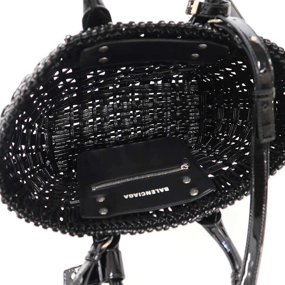 Balenciaga Bistro Basket Shoulder Bag Black — view 6