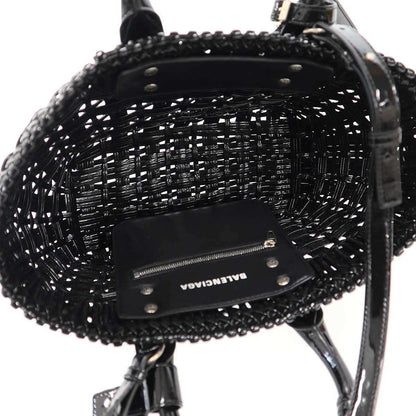 Balenciaga Bistro Basket Shoulder Bag Black — view 6