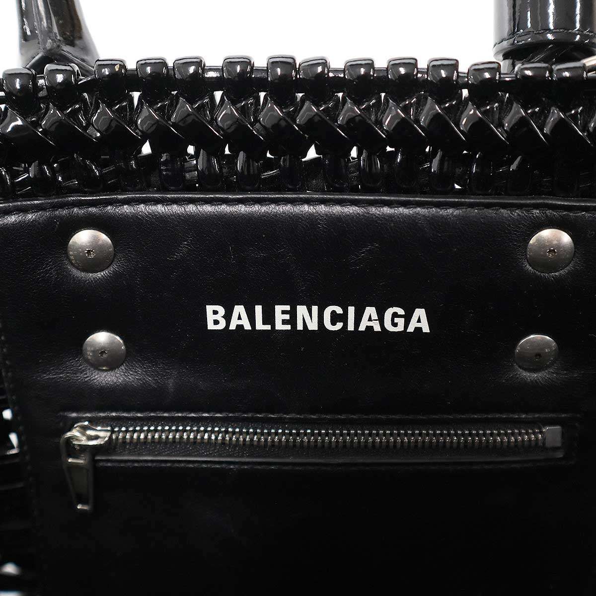 Balenciaga Bistro Basket Shoulder Bag Black — view 5