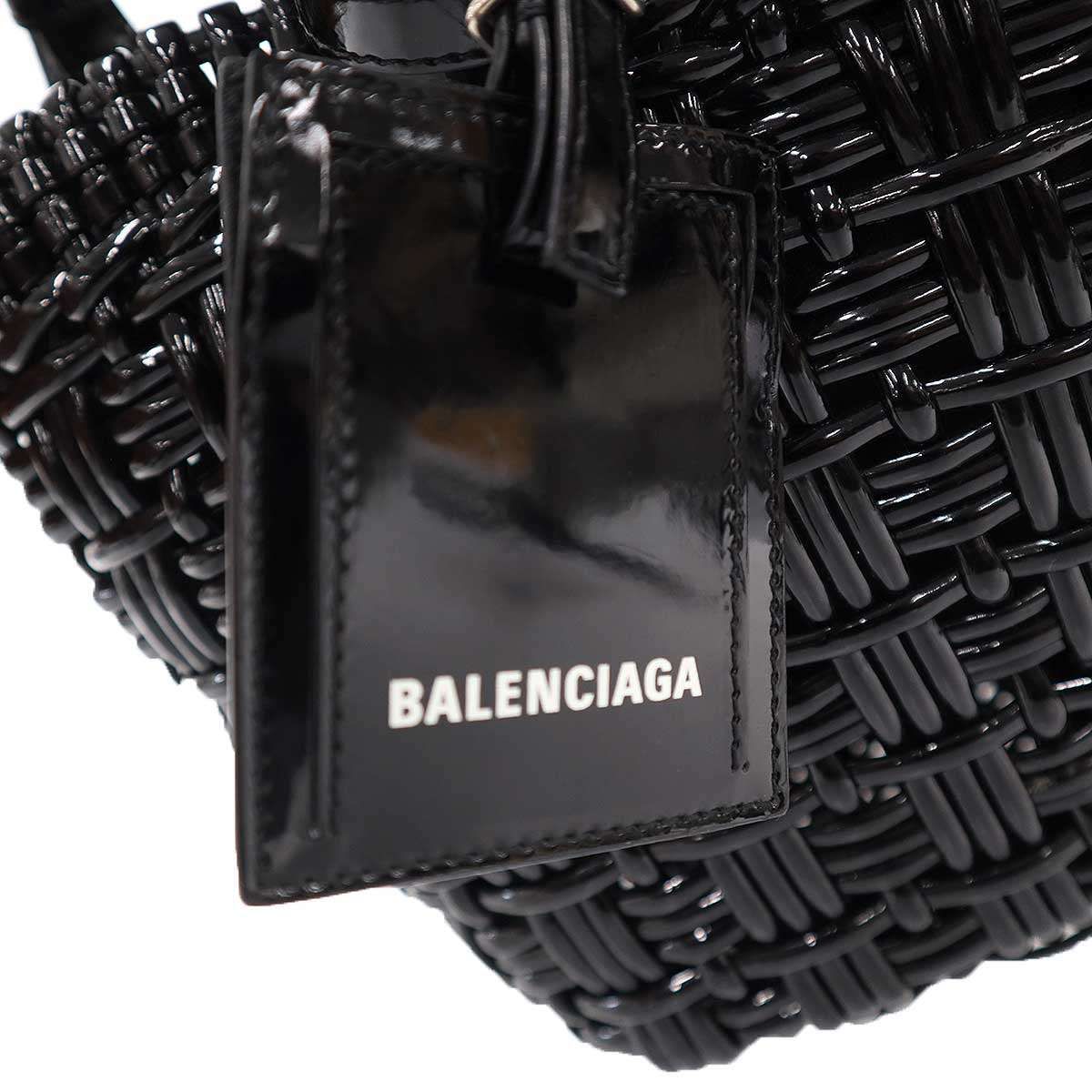 Balenciaga Bistro Basket Shoulder Bag Black — view 8