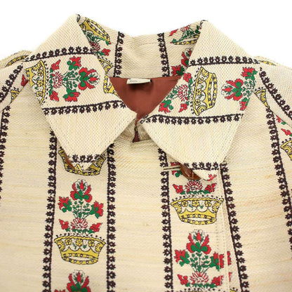 Gucci 100 Flower and Crown Coat Long Beige 40 — view 4