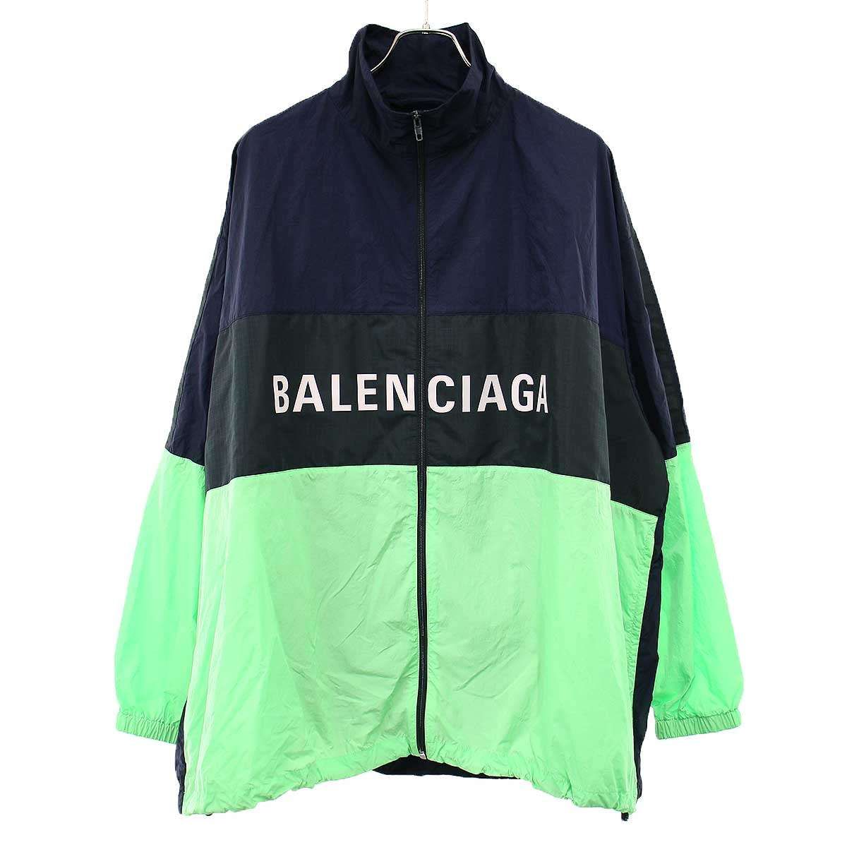 Balenciaga Logo Nylon Zip Up Jacket Mix 36