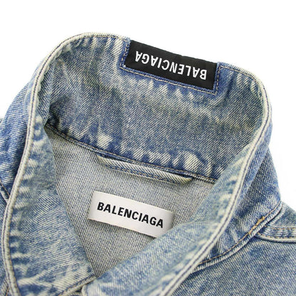 Balenciaga Upside Down Denim Jacket Indigo 34 — view 7