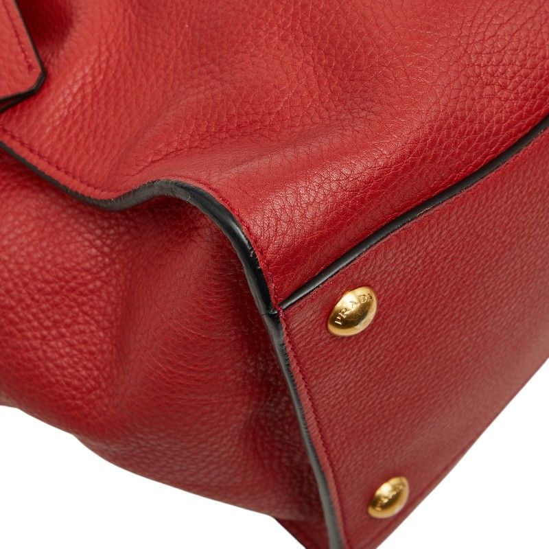 Prada 2-Way Shoulder Bag Red Leather — view 5