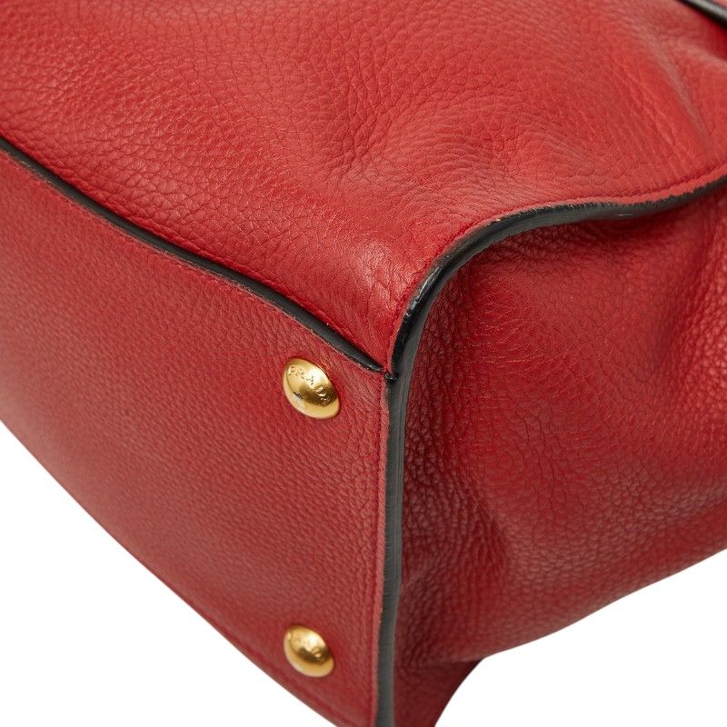 Prada 2-Way Shoulder Bag Red Leather — view 4