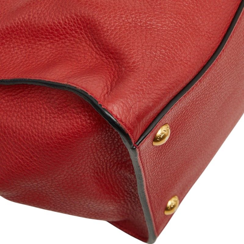 Prada 2-Way Shoulder Bag Red Leather — view 7