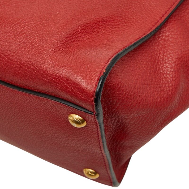 Prada 2-Way Shoulder Bag Red Leather — view 6