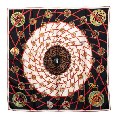 Hermes Carre 90 Les Feux de Lespace Space Fireworks Scarf Large Black Multicolor