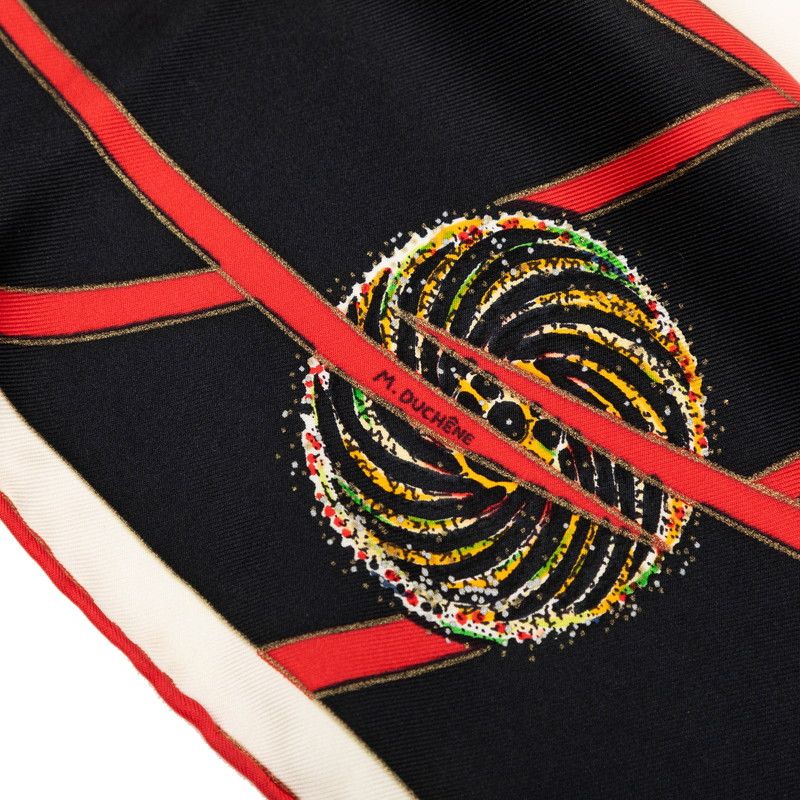 Hermes Carre 90 Les Feux de Lespace Space Fireworks Scarf Large Black Multicolor — view 6