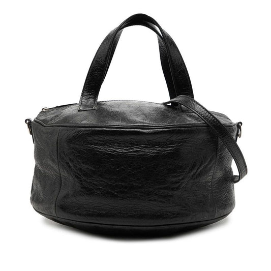 Balenciaga Air Hobo 2-Way Shoulder Bag Black Leather
