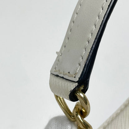 Prada Chain Shoulder Bag Saffiano Leather White — view 5