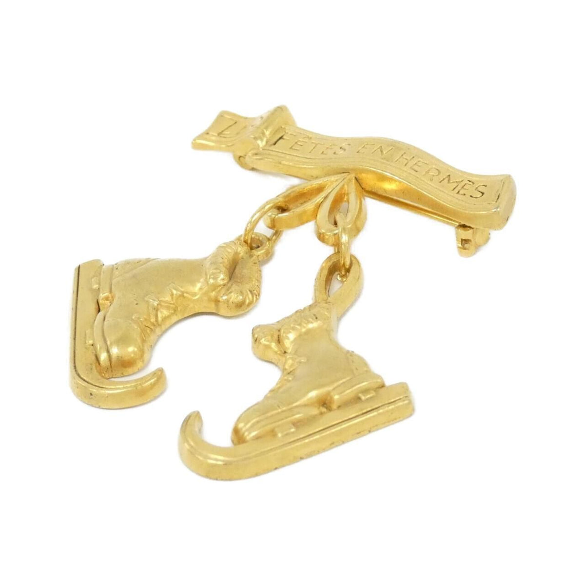 Hermes Brooch Gold