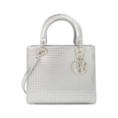 Dior Lady Dior Bag Handbag Silver