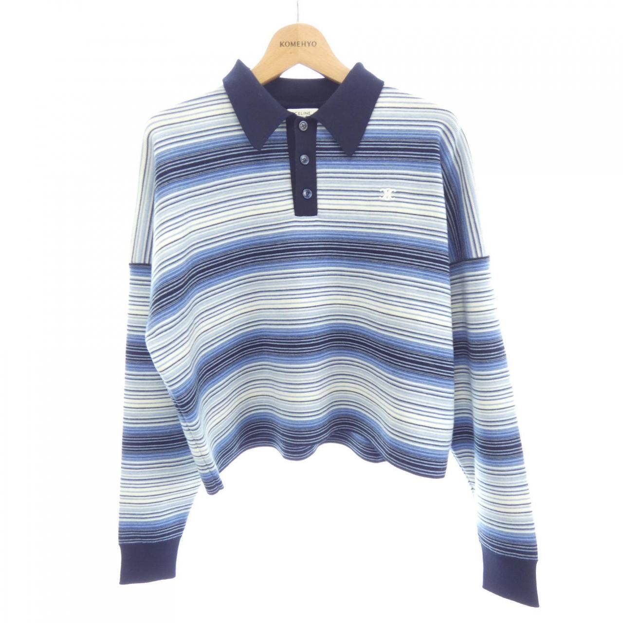 Celine Triomphe Striped Polo