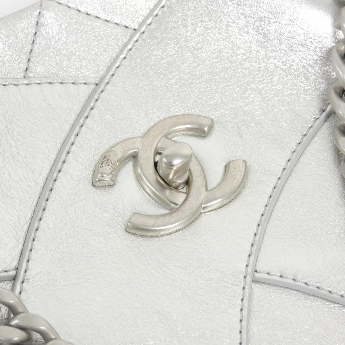 Chanel Bag Handbag Silver — view 4