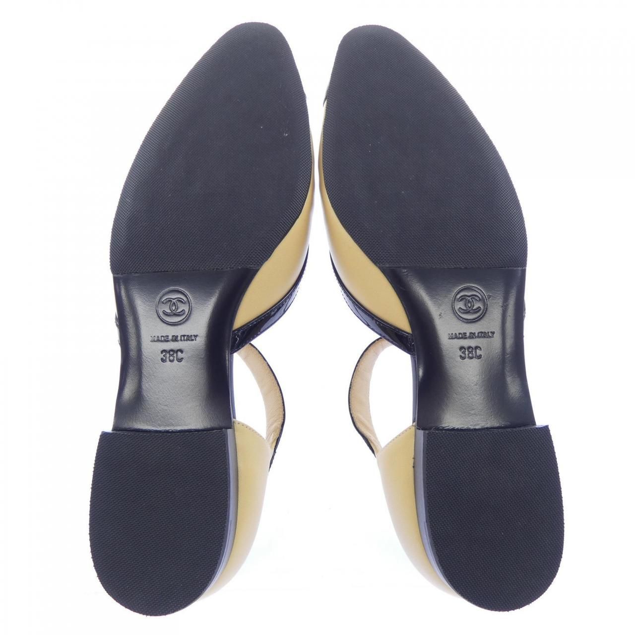 Chanel Open Shoes Turnlock Flat — view 4