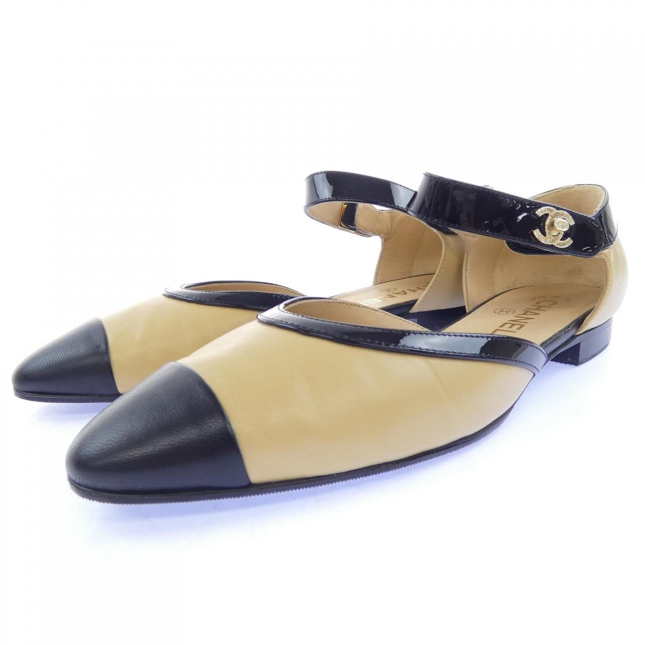 Chanel Open Shoes Turnlock Flat — view 3