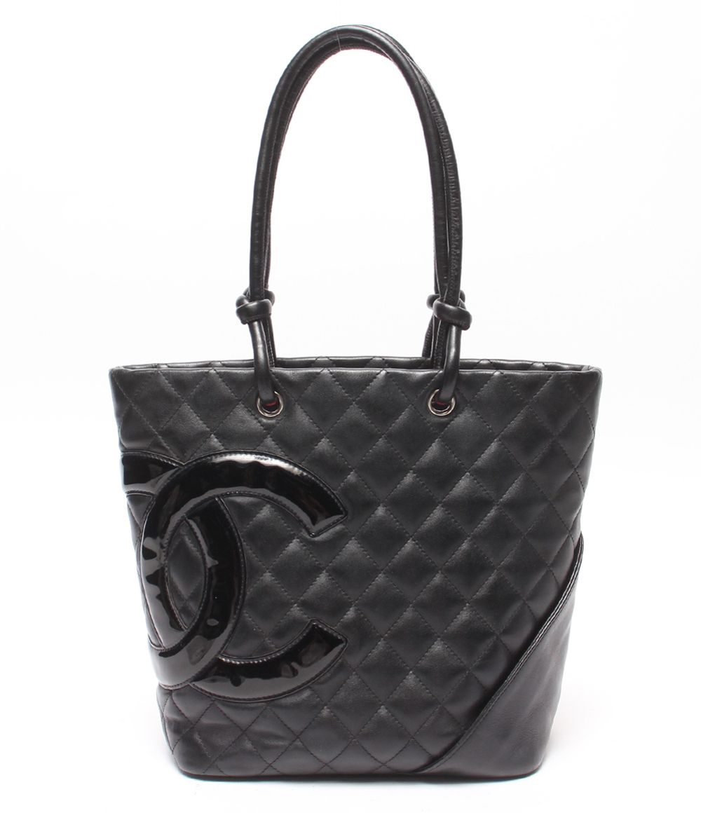 Chanel Tote Bag Silver Cambon Line Lambskin