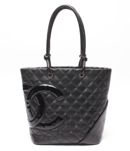 Chanel Tote Bag Silver Cambon Line Lambskin