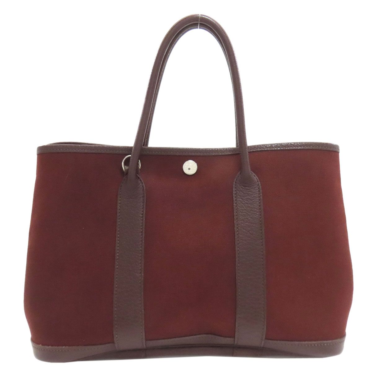 Hermes Garden Party TPM Silver Handbag Toile Officier — view 2