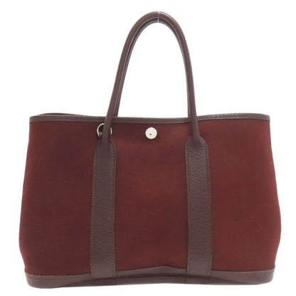 Hermes Garden Party TPM Silver Handbag Toile Officier — view 2