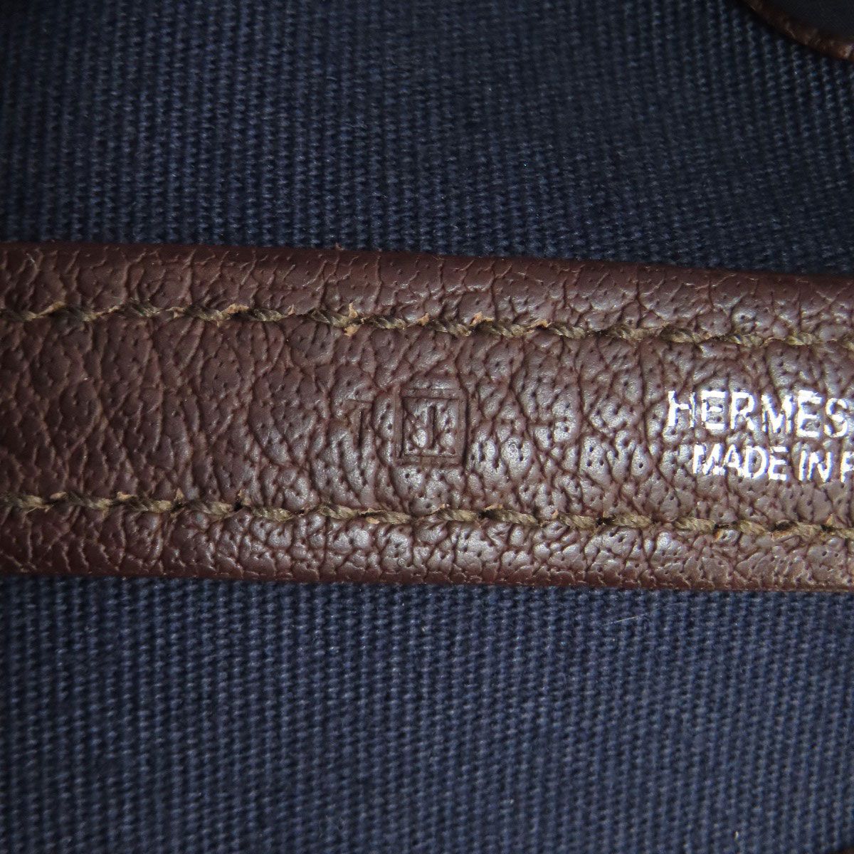 Hermes Garden Party TPM Silver Handbag Toile Officier — view 7