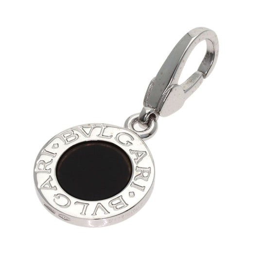 Bvlgari Onyx Charm Pendant 18K White Gold