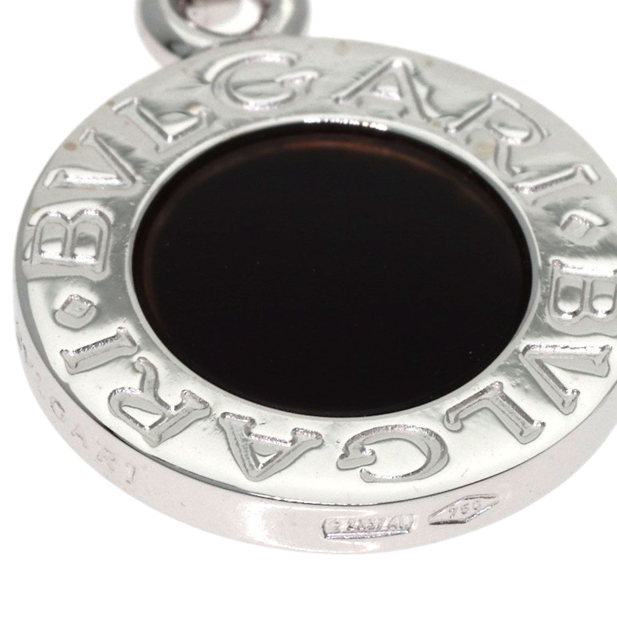 Bvlgari Onyx Charm Pendant 18K White Gold — view 5