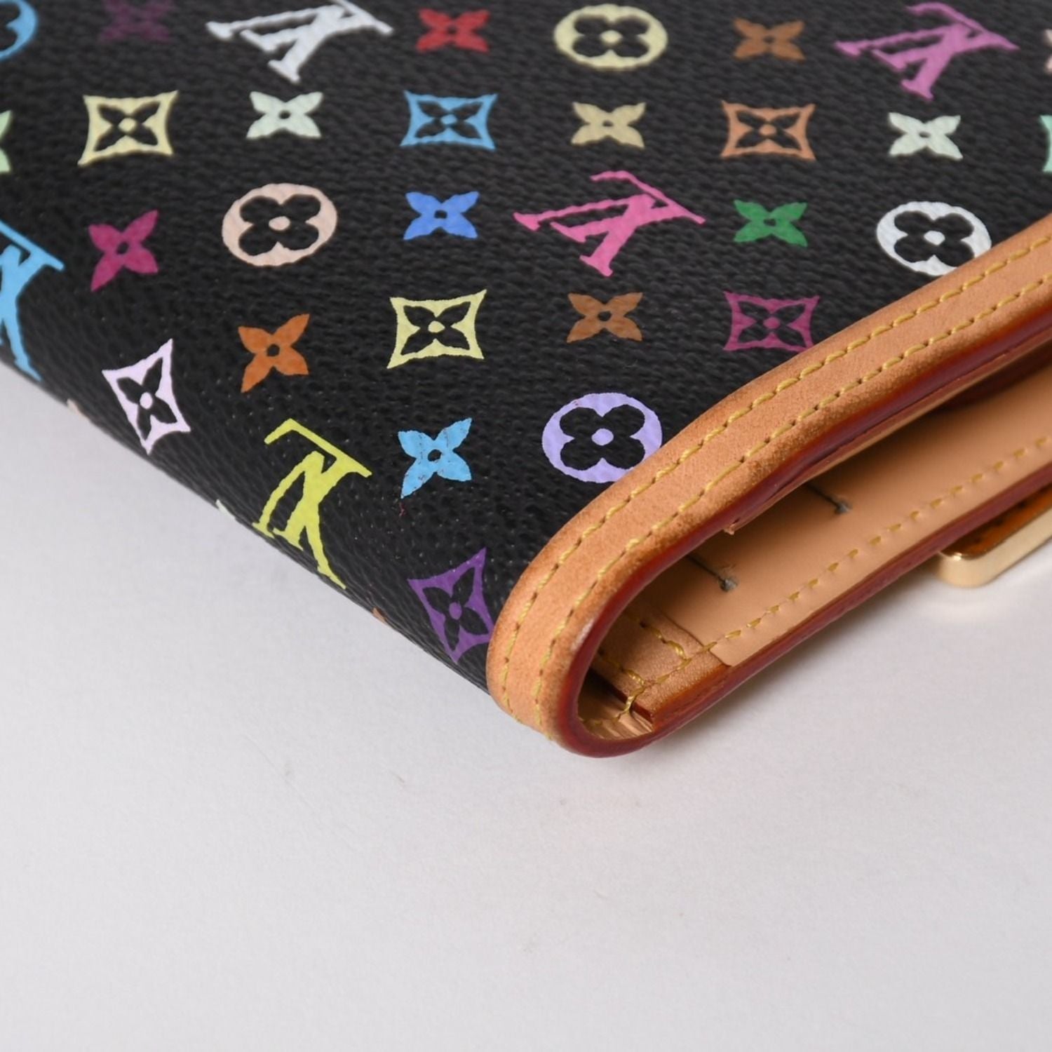 Louis Vuitton Trifold Wallet Monogram Black Multicolor Portefeuille — view 8