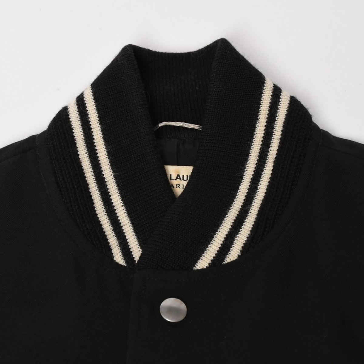 Saint Laurent Paris Teddy Jacket Wool Black White — view 3