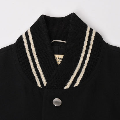Saint Laurent Paris Teddy Jacket Wool Black White — view 3