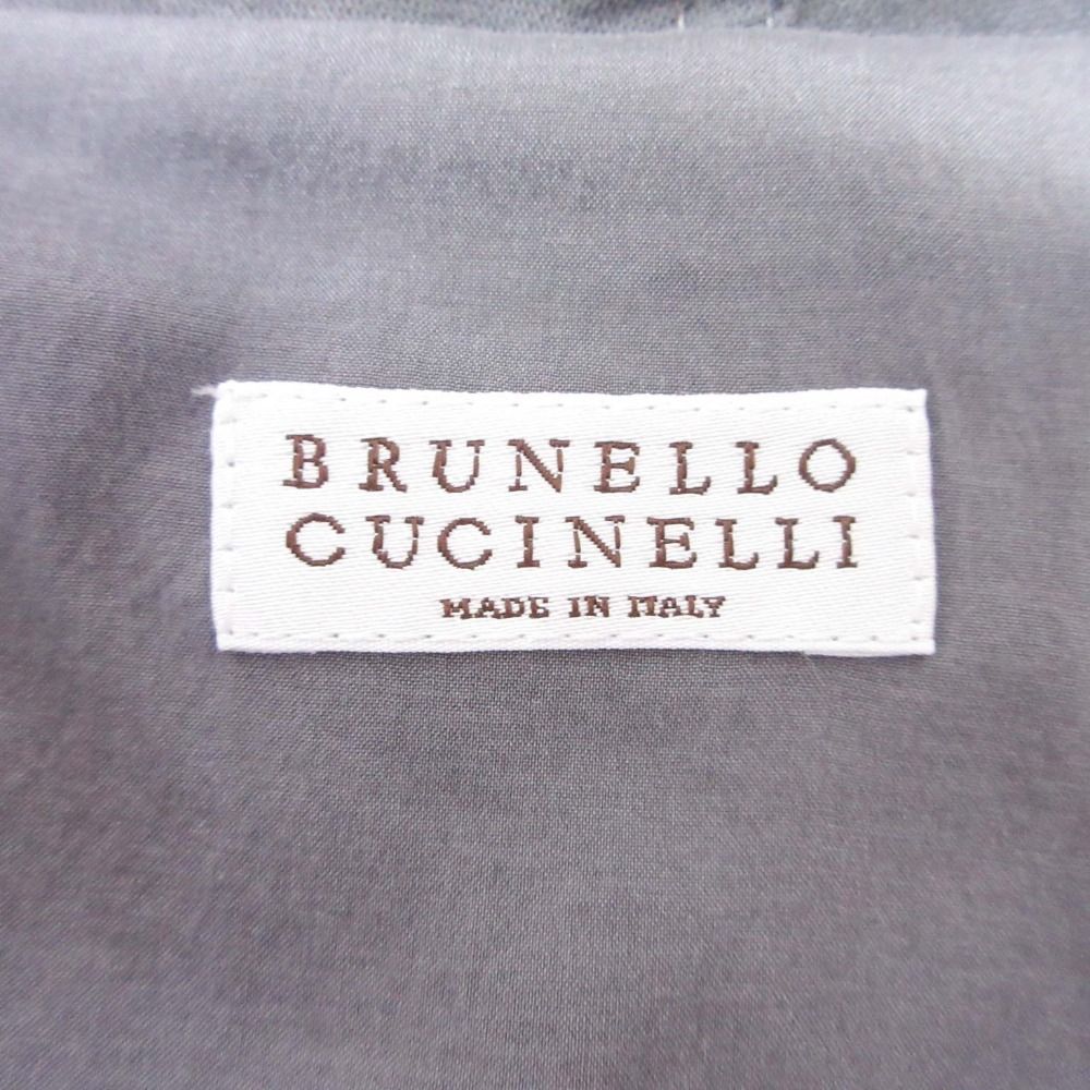 Brunello Cucinelli Fabric Combination Jacket Blazer Haori Cardigan Top Buttonles — view 7
