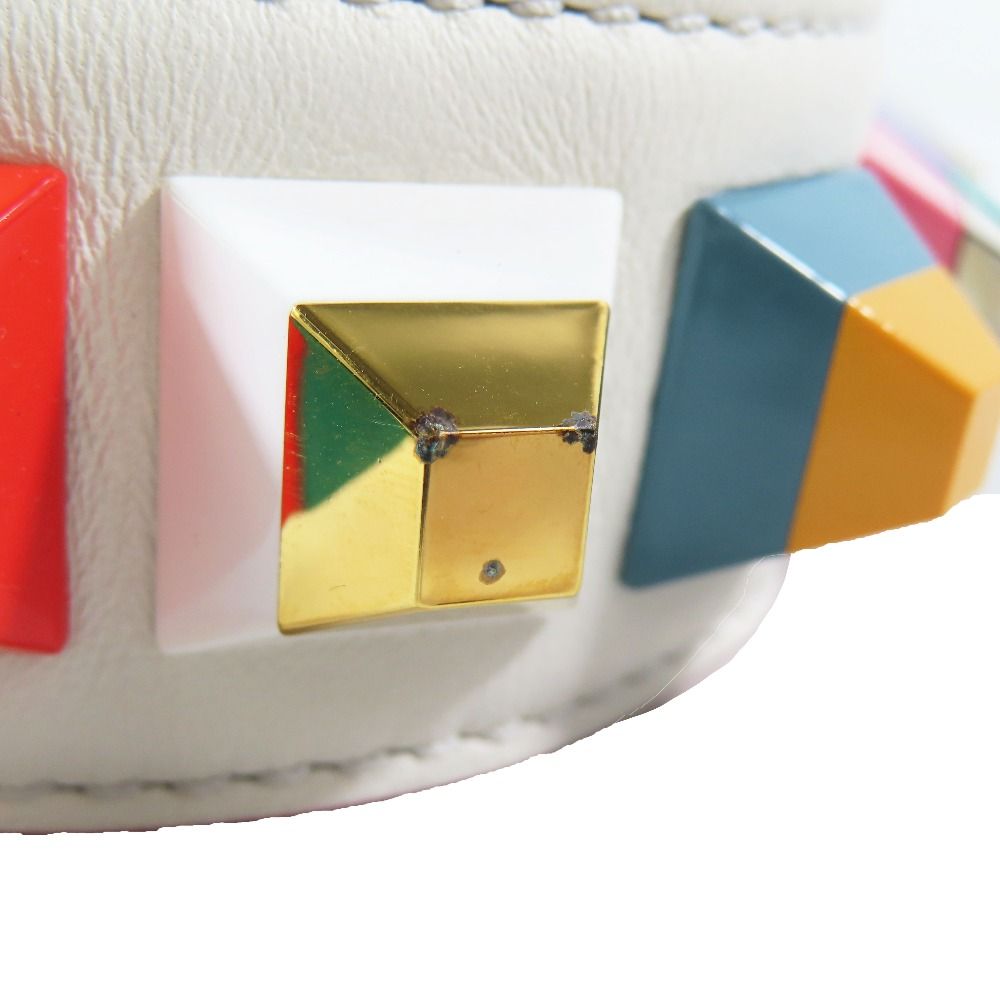 Fendi Strap Shoulder Studs Leather Bag Multicolor — view 5