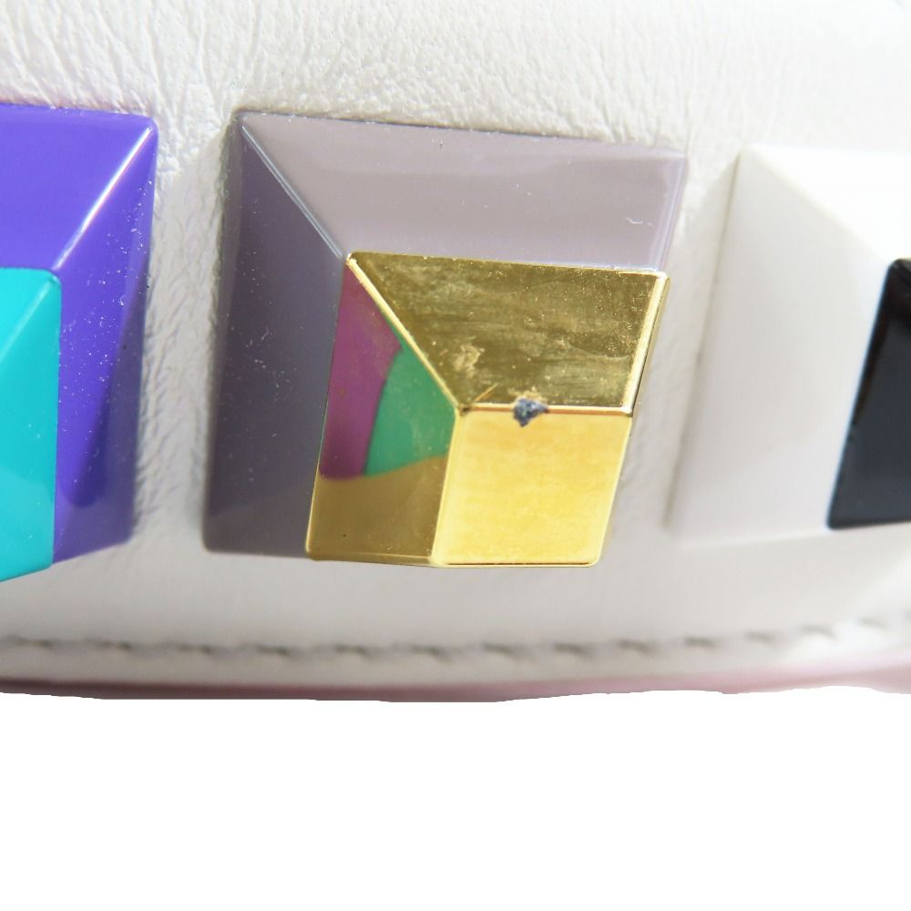 Fendi Strap Shoulder Studs Leather Bag Multicolor — view 6