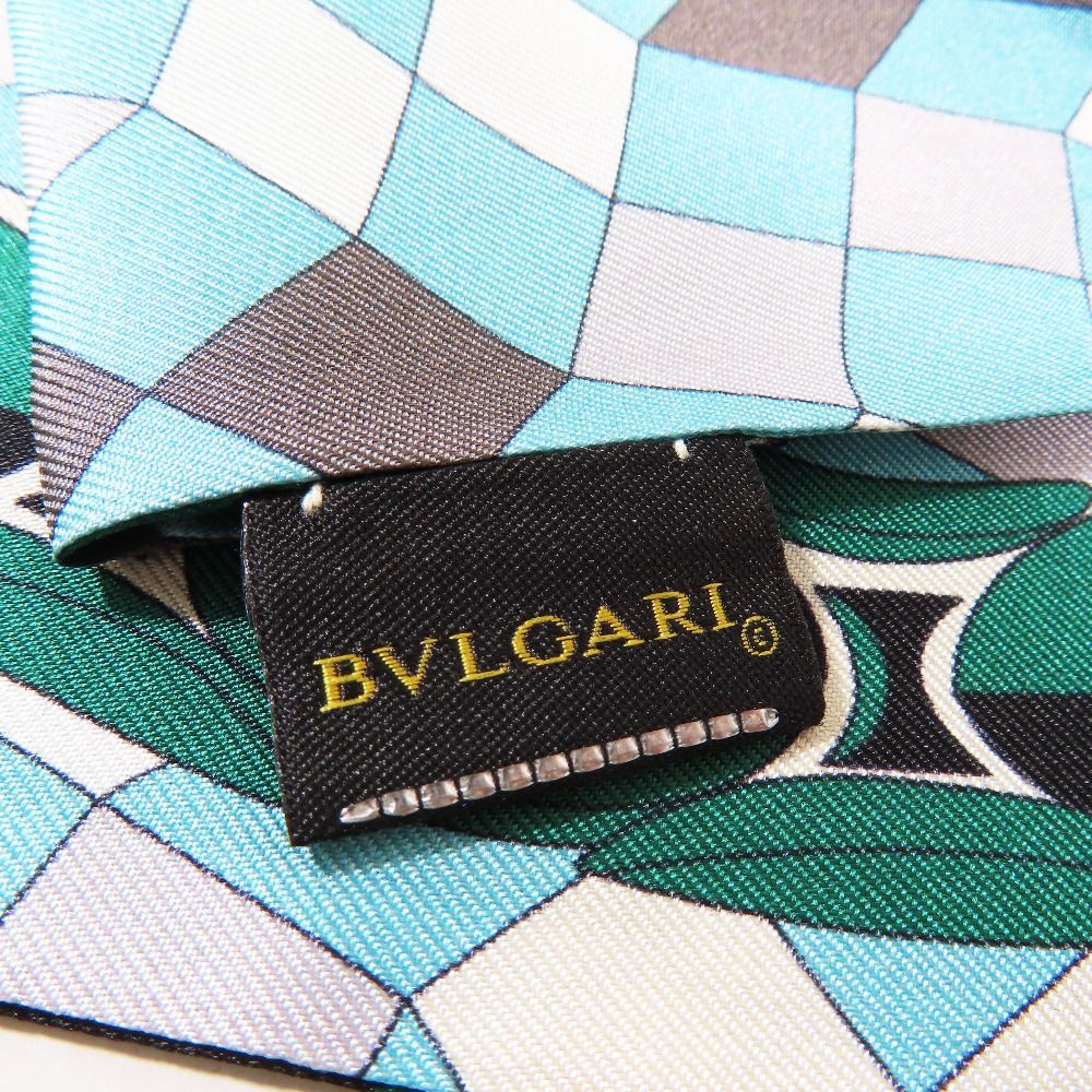Bvlgari Serpenti Sherry Scarf Ribbon Bandana 100% Silk All Over Pattern — view 4