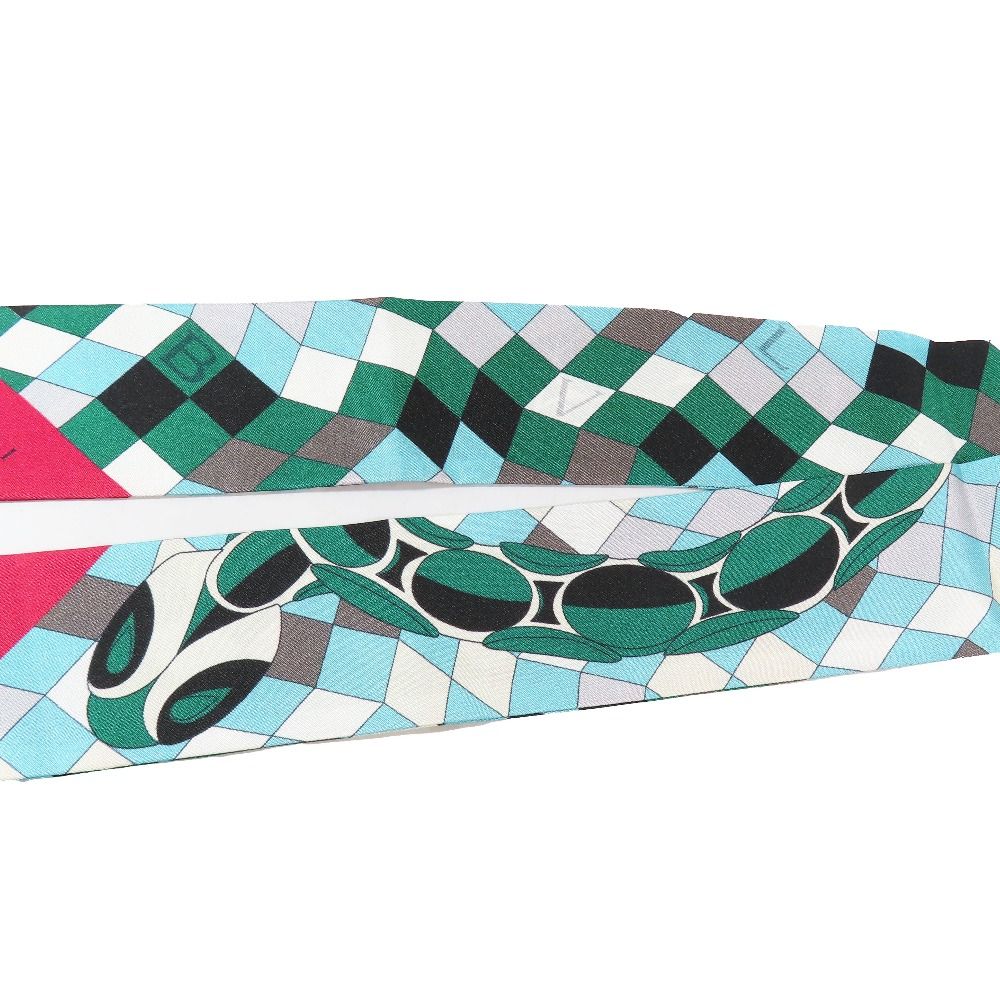 Bvlgari Serpenti Sherry Scarf Ribbon Bandana 100% Silk All Over Pattern — view 3