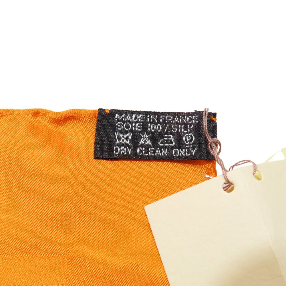 Hermes Pocket Square Pochette Faconnee Grand Handkerchief Bandana Scarf Silk — view 5