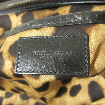 Dolce & Gabbana Miss Romantique Shirred Leather Handbag Black — view 4