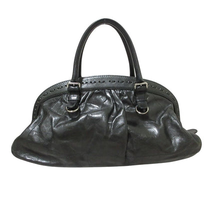 Dolce & Gabbana Miss Romantique Shirred Leather Handbag Black — view 2