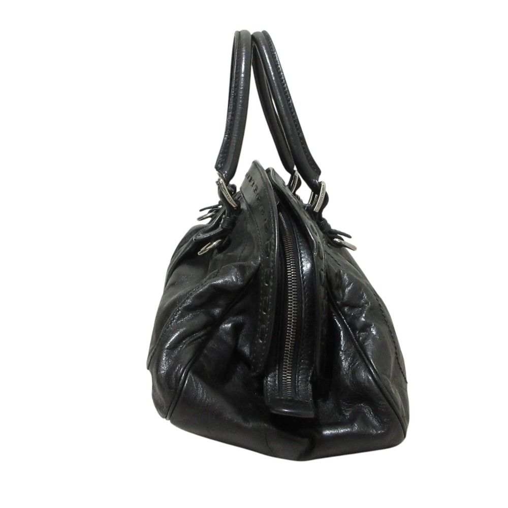 Dolce & Gabbana Miss Romantique Shirred Leather Handbag Black — view 7