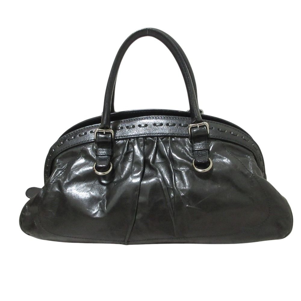 Dolce & Gabbana Miss Romantique Shirred Leather Handbag Black