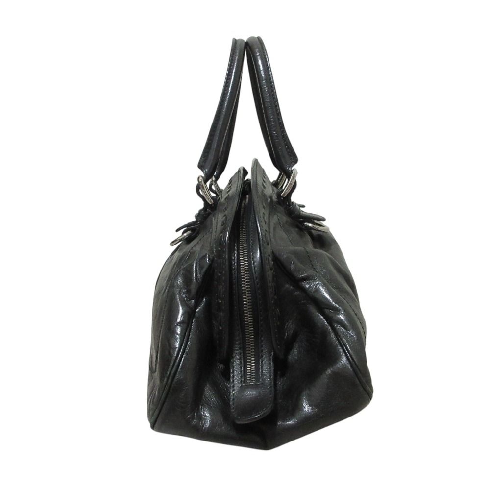 Dolce & Gabbana Miss Romantique Shirred Leather Handbag Black — view 6