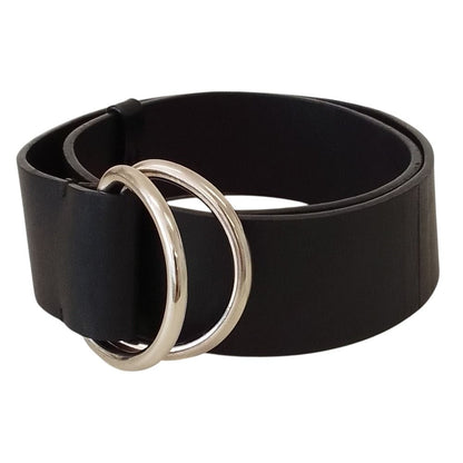 Prada Wide Leather Ring Belt 75 30 Black — view 6