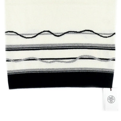 Hermes Short Sleeve Knit Ex-Libris Motif 34 Blanc Nakle White Sweater — view 6