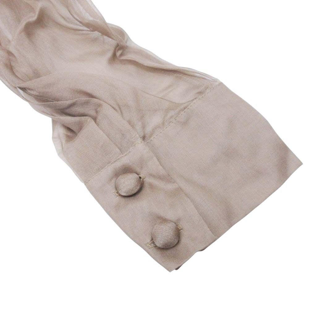 Fendi Silk Organza Shirt Dress Brass Chain Sequin Knee Length 38 Brown — view 7