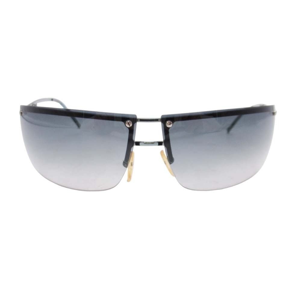 Gucci S Rimless Sunglasses Double Bridge Eyewear Gradient Lens Green