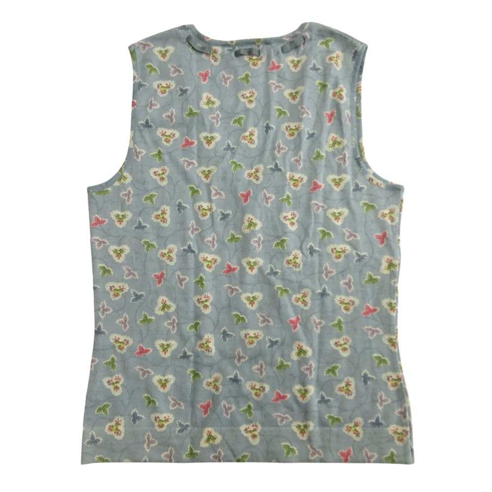 Dior Galliano Era Vest Knit Sweater Wool Cashmere 38 Blue — view 2