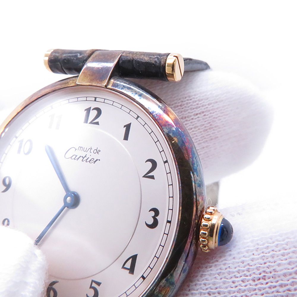 Cartier Must Vendome LM Watch Silver Dial Vintage — view 4